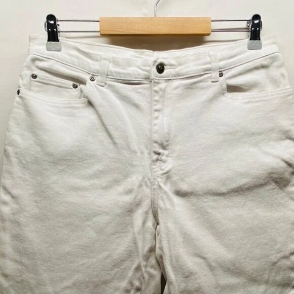 Style & Co Jeans Women’s 12 Short White Straight Leg Mid Rise Denim Jean GUC - Picture 2 of 8